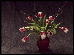 Przybranie, Wazon, Tulipany